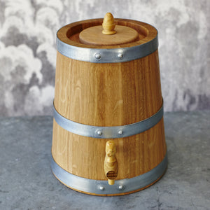 French Oak Wooden Vinegar Barrel - 3 litre - Vinegar Shed