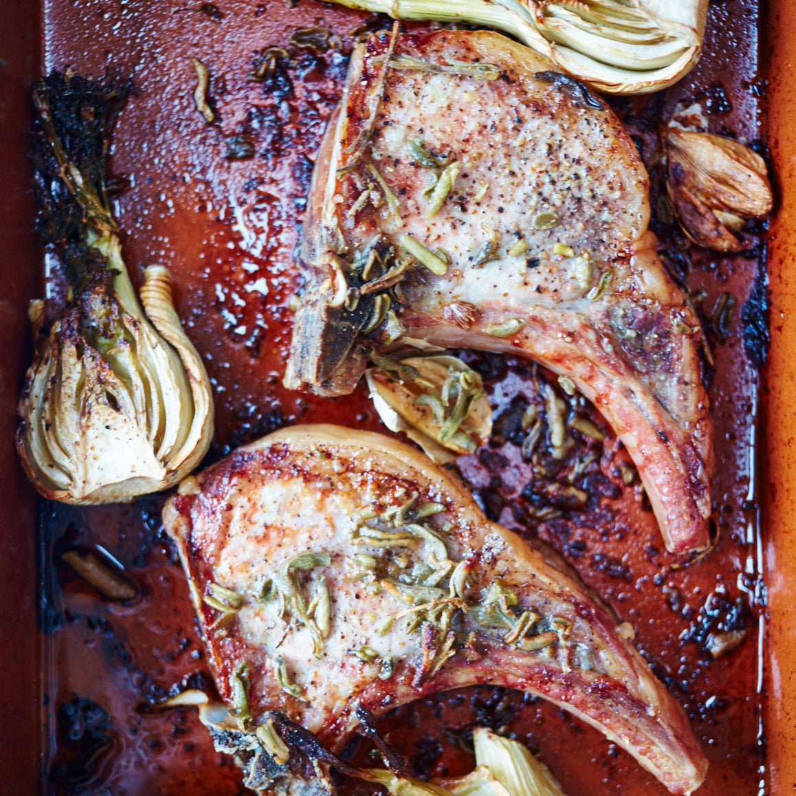 Pork Chops with Fennel and Sage