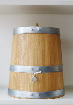 French Oak Wooden Vinegar Barrel - 10 litre - Vinegar Shed