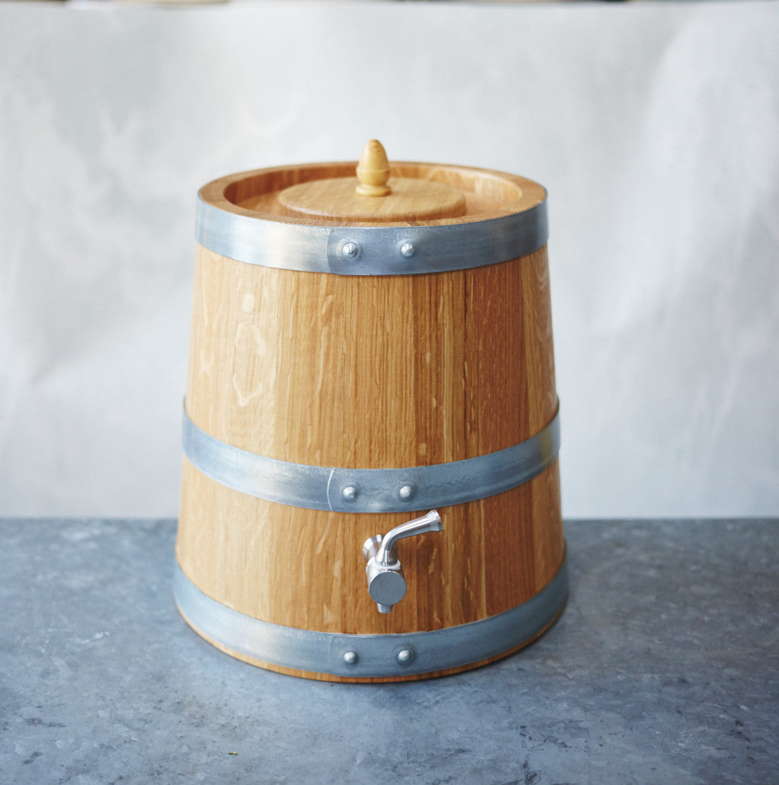 French Oak Wooden Vinegar Barrel - 3 litre - Vinegar Shed