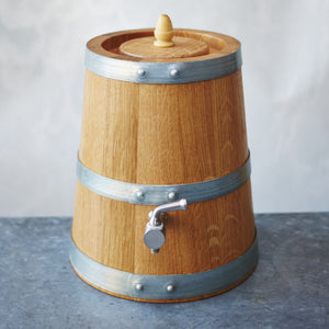 French Oak Wooden Vinegar Barrel - 6 litre - Vinegar Shed